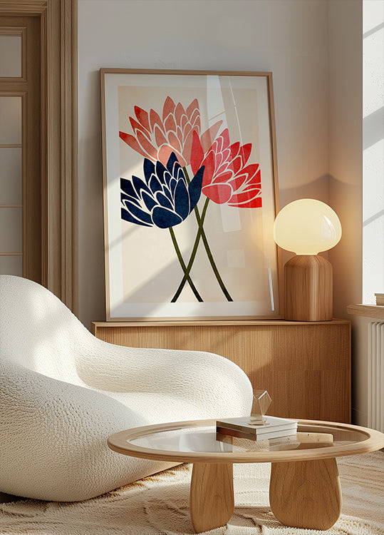 Drei tanzende Blüten