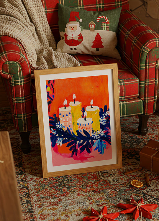 Strahlendes Kerzenschein-Poster