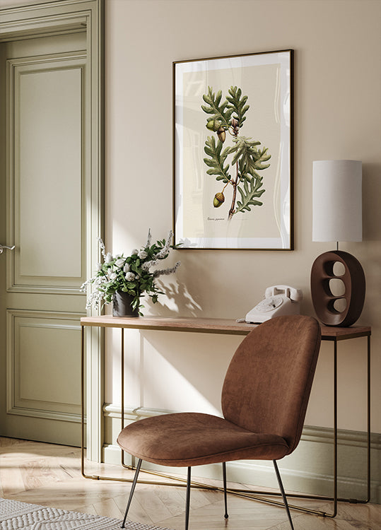 Botanik Quercus Pyrenaica Poster