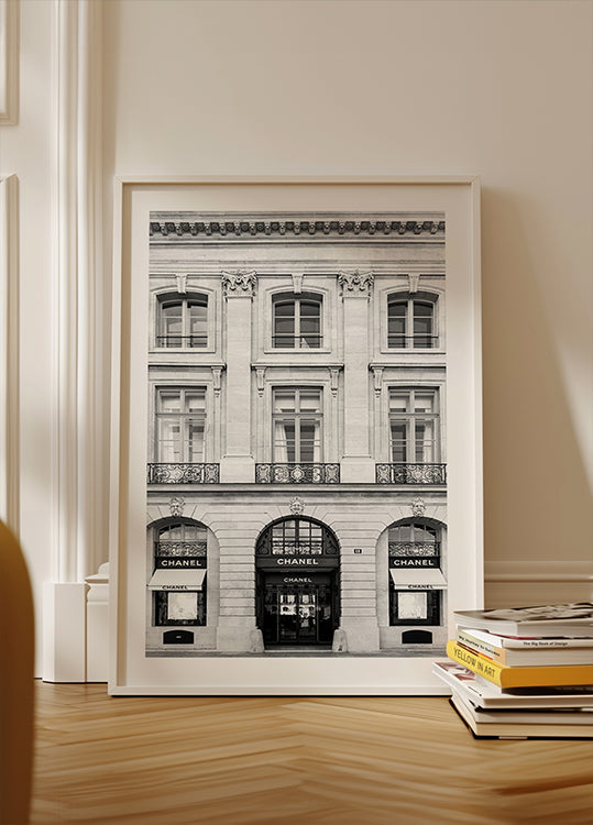 Chanel Paris Boutique Schwarz-Weiß-Poster