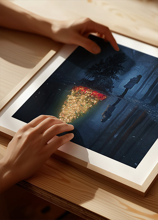 Die Hoffnung auf Weihnachtsplakat