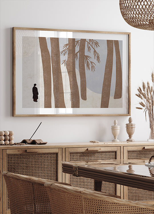 Auf der Suche nach Frieden im Wald Poster