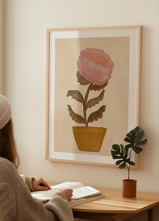 Blüte in einer Vase Poster