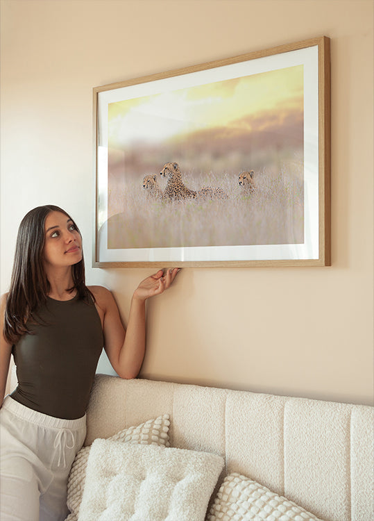 Poster zur Gepardenfamilie