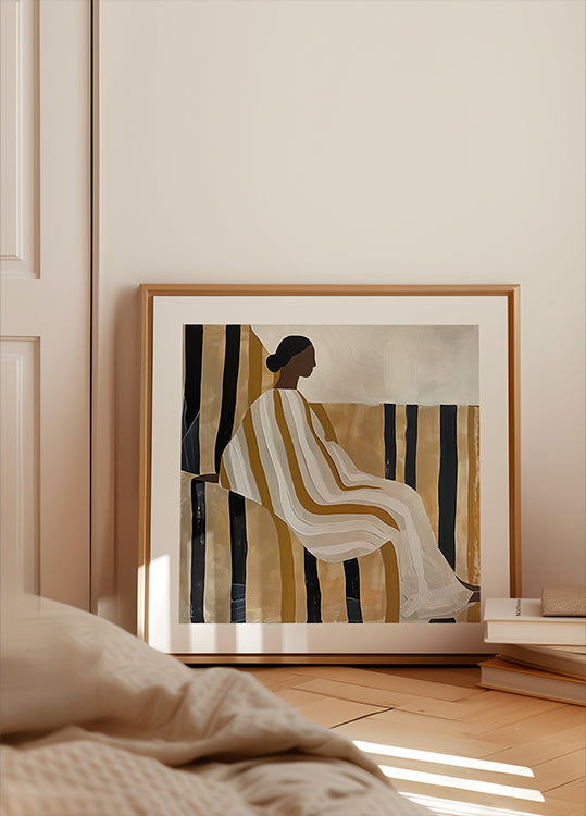 Poster „Lady In Stripes“.