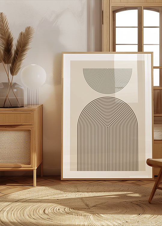 Modernes Bogengeometrie-Poster