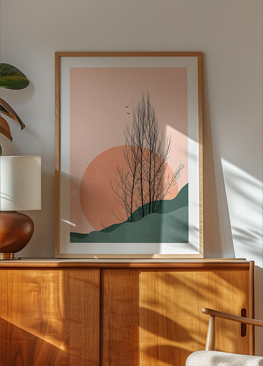 Poster mit Erinnerungen an den Sonnenuntergang