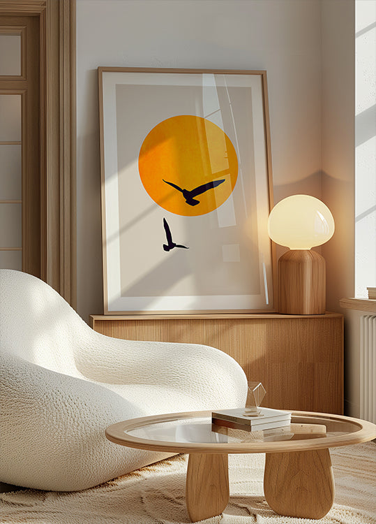 Vögel im Himmel Poster