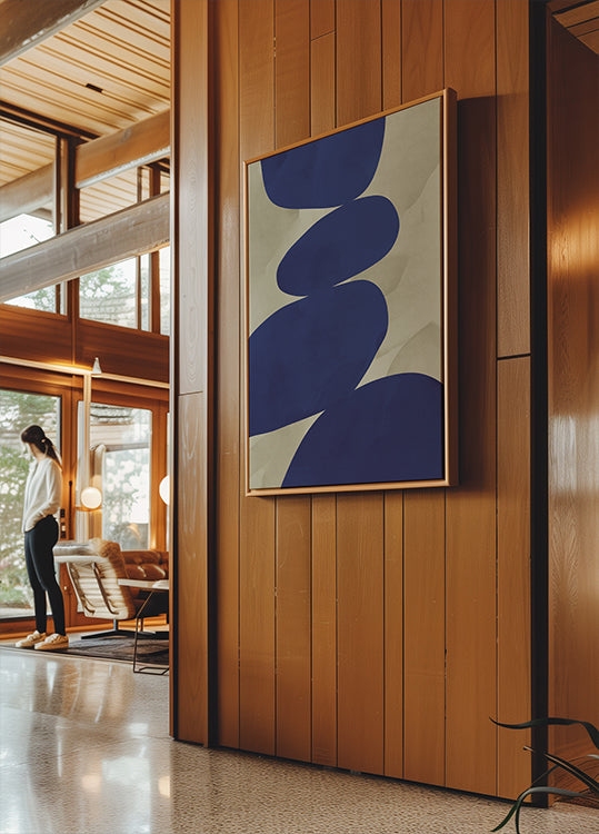 Abstraktes Marine-Balance-Poster