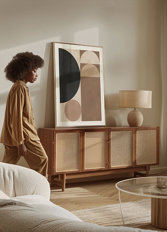 Braunes Poster mit Geometrie 6