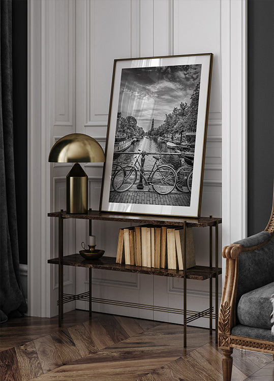 Typisches Amsterdam - Monochromes Poster