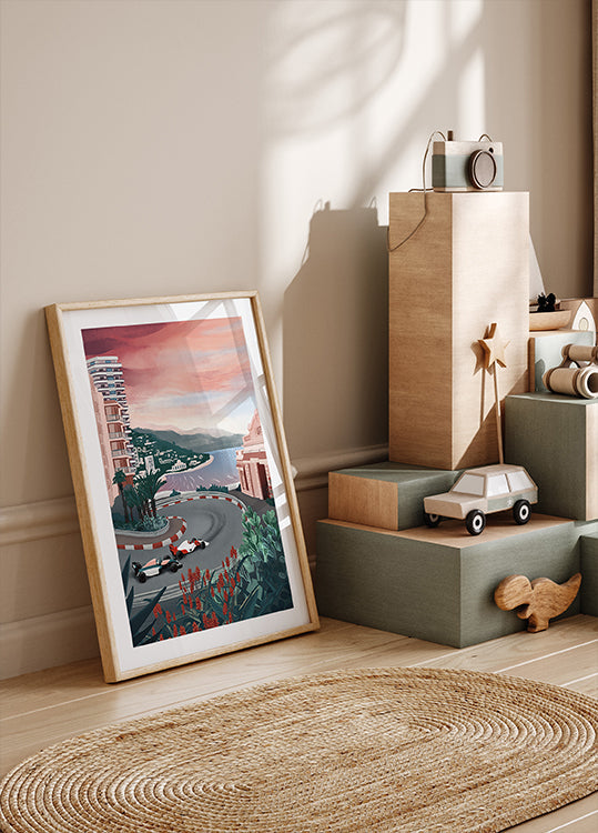 Poster der Rennstrecke von Monaco