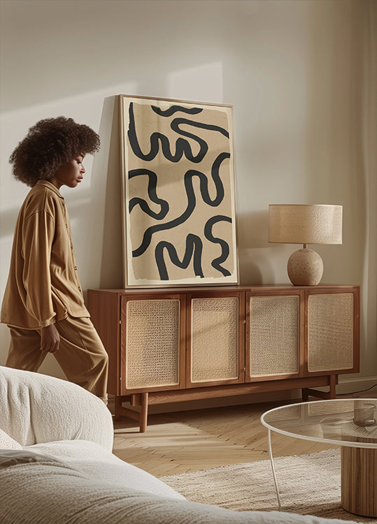 Abstrakte Linienkunst 173 Poster