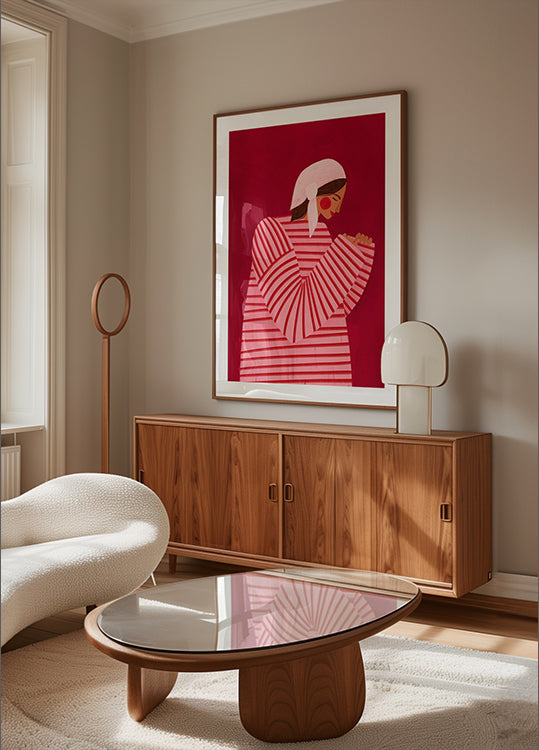 Die Frau mit den roten Streifen