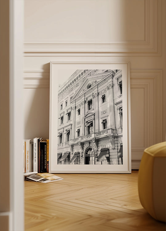 Cartier New York Boutique Schwarz-Weiß-Poster