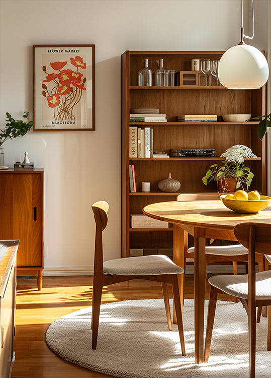 Blumenmarkt. Barcelona-Plakat