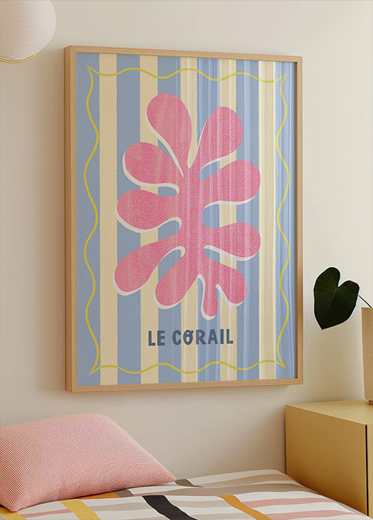 Le Corail Blau/Creme Poster