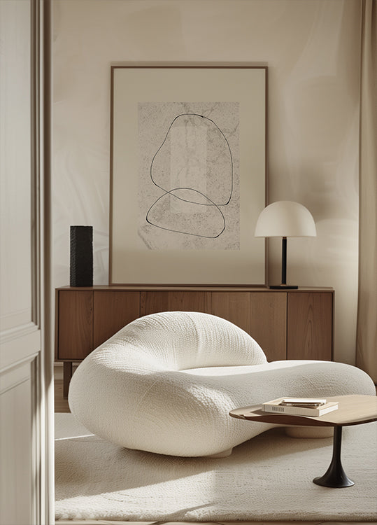 Minimalistisches Kurven-Poster