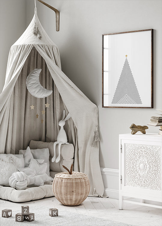 Minimales Weihnachtsbaum-Poster