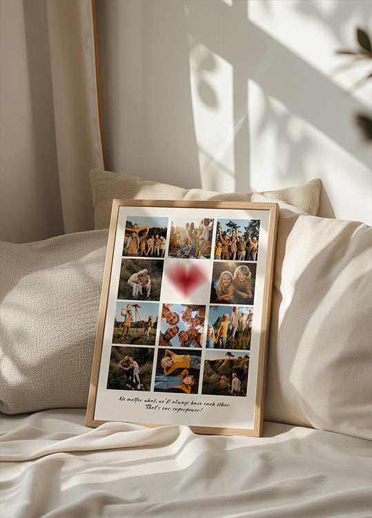 Personalisiertes Fotocollage-Poster für die Familie
