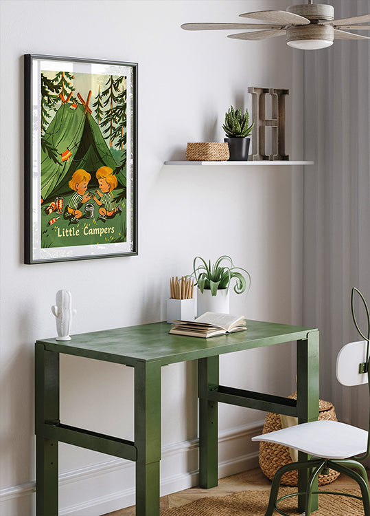 Little Campers Vintage Magazin Poster