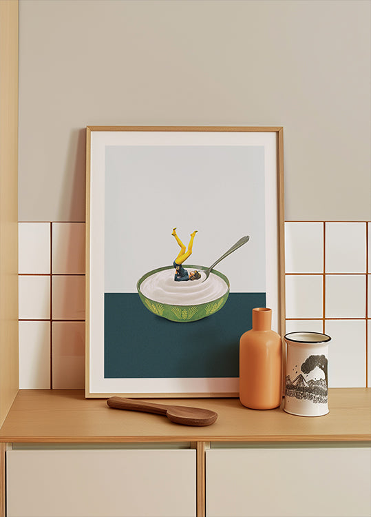 Yoga in meinem Joghurt-Poster