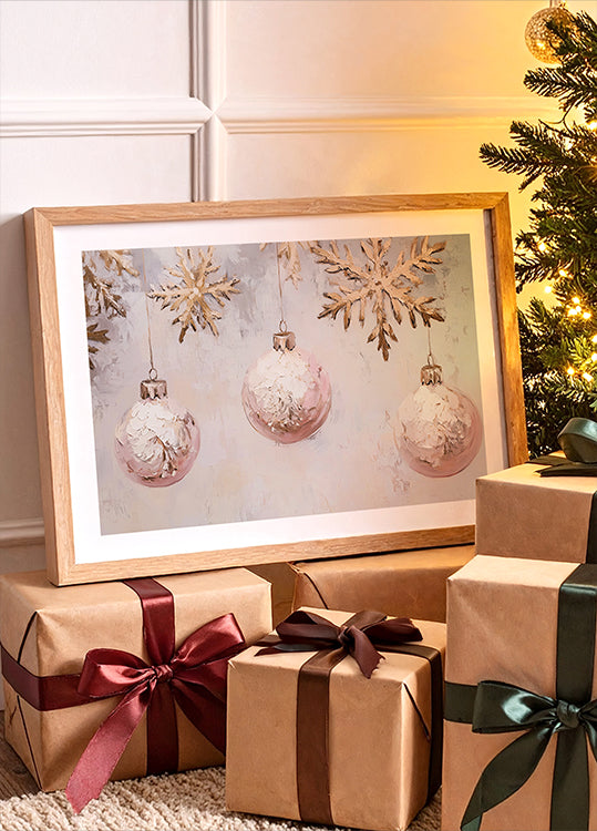 Elegantes Poster mit Winterornamenten (NEU).