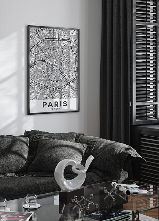 Weißes Pariser Poster