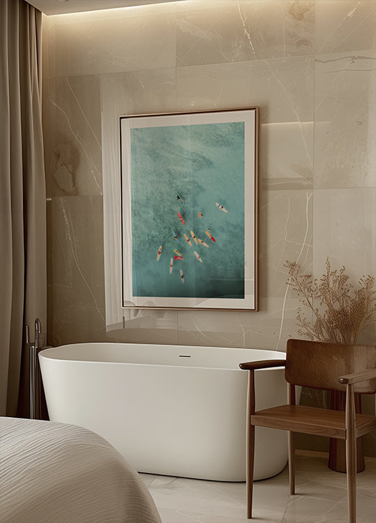 Surfer auf See Poster