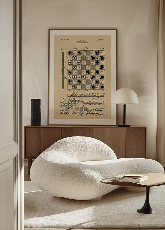 Checker- und Schachbrett-Patent 1921 Poster