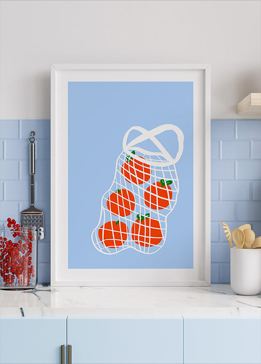 Tomaten im Mesh-Poster