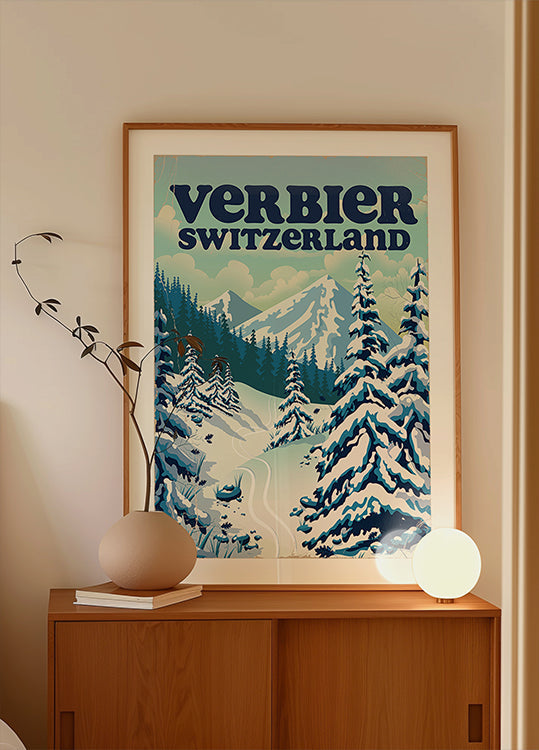 Verbier Schweiz Ski Poster Poster