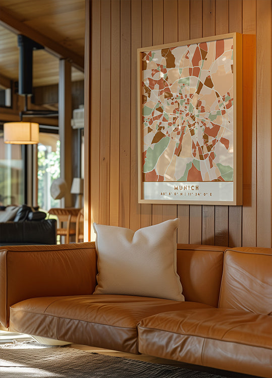 Black Maps Erdtöne 57 Poster