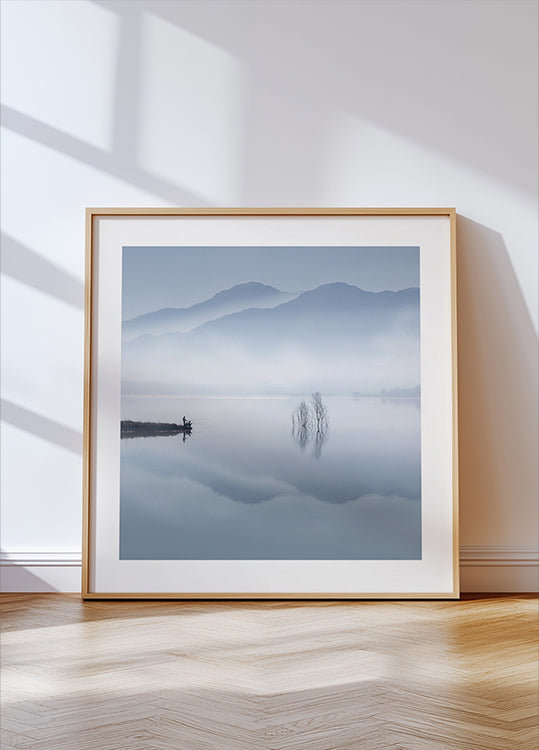 Blaues Stille-Poster