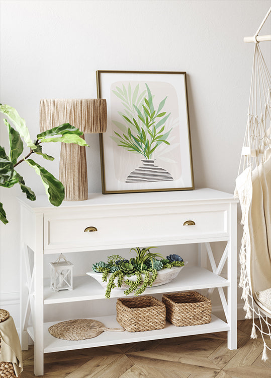 Gemaltes Olivenzweig-Stillleben-Poster