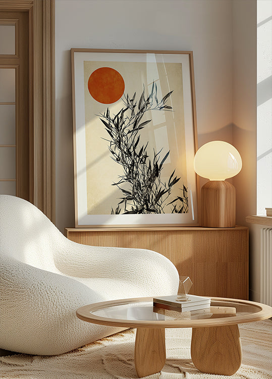 Japanisches Birkenplakat