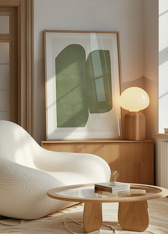 Poster mit smaragdgrünen Echos