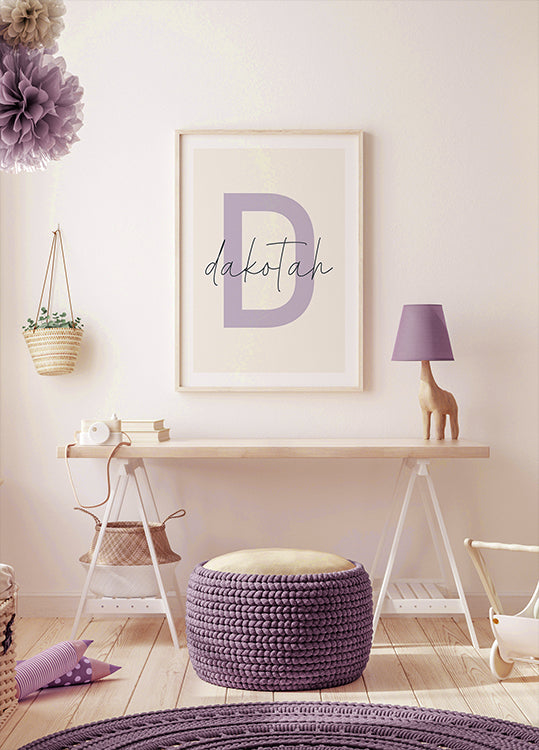 Individuelles Poster mit Initialnamen