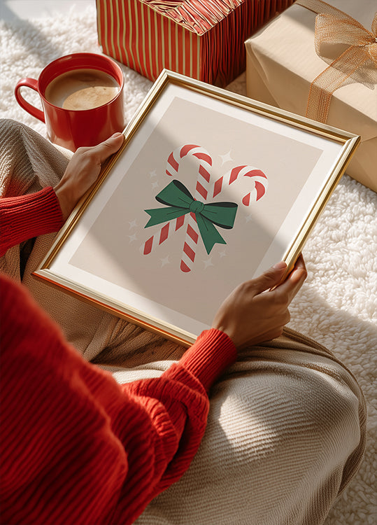 Weihnachts-Zuckerstangen-Poster