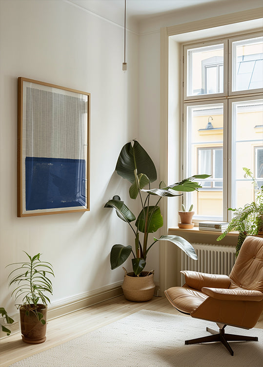 Blue Line Harmony Poster