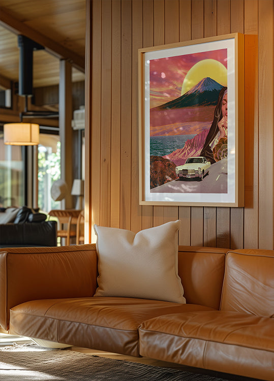 Retro-Landschaftscollage