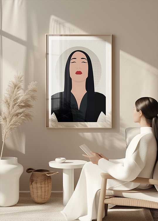 Elegantes Geisha-Poster