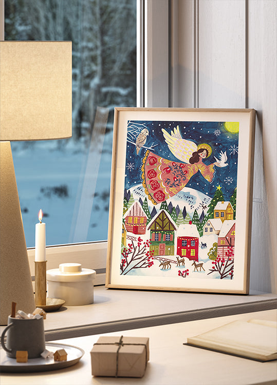 Engel-des-Friedens-Porträt-Poster