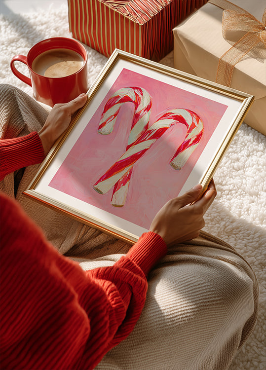 Poster „Candy Cane Delight“.