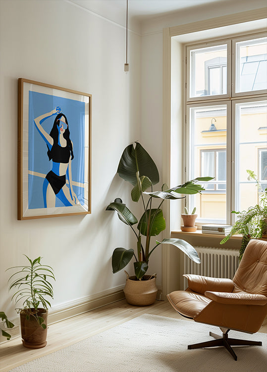 Blaues Sportmädchen