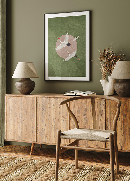 Kraniche im Flug Poster