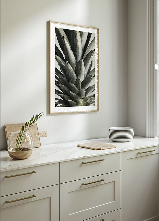 Poster mit Ananas aus nächster Nähe