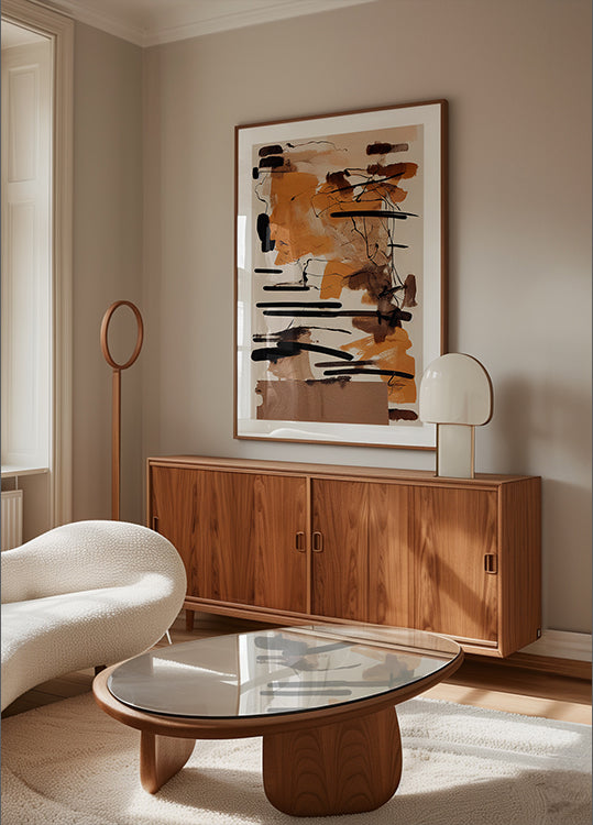 Poster „Erdige Striche“.