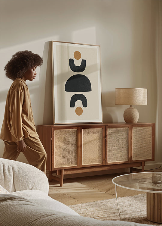 Abstrakte Formen Balance, geometrisches Poster