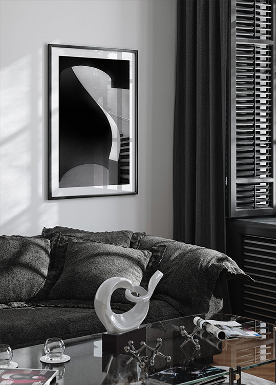 Poster mit GEBOGENEN LINIEN